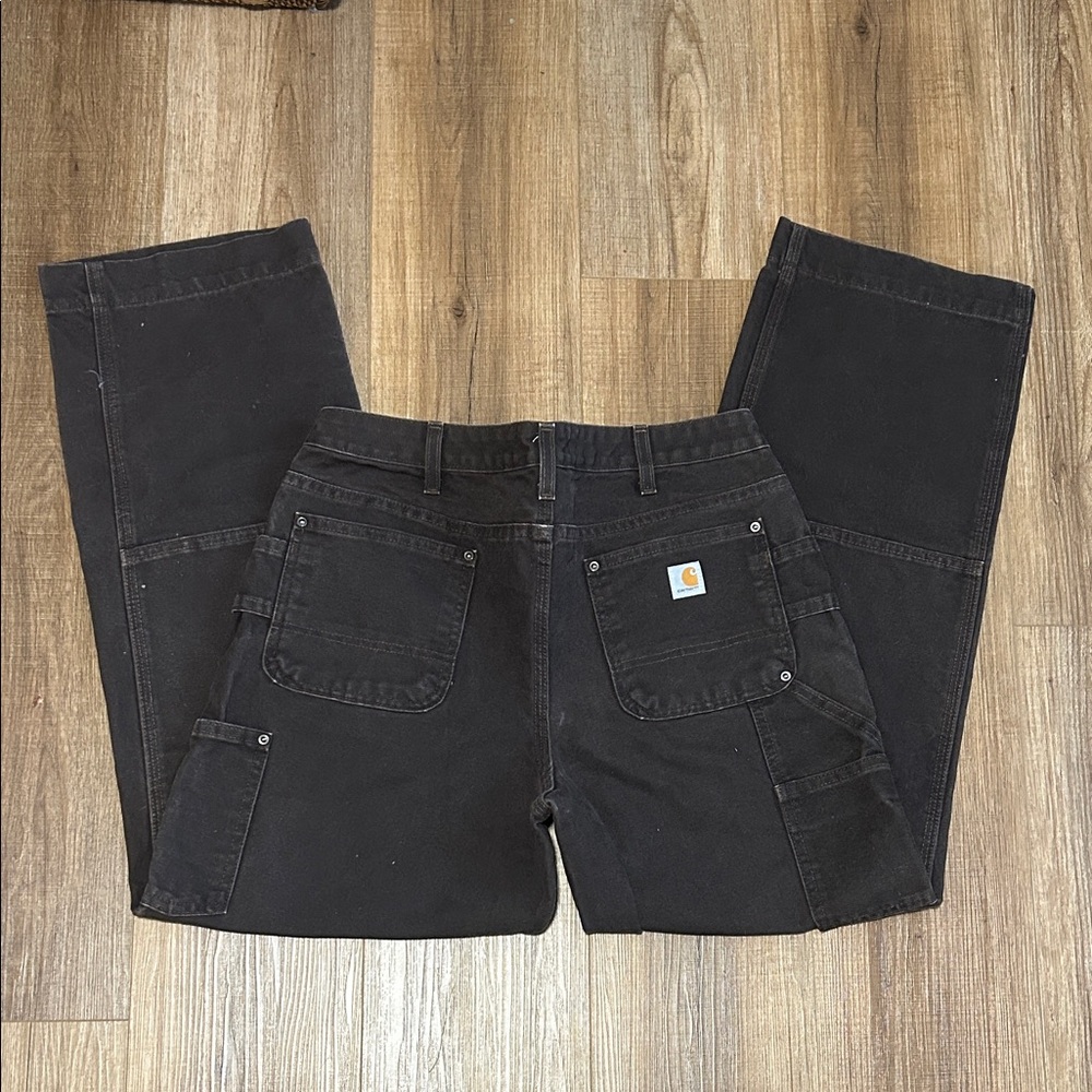 Carhartt Men's Dark Brown Double Knee Pants